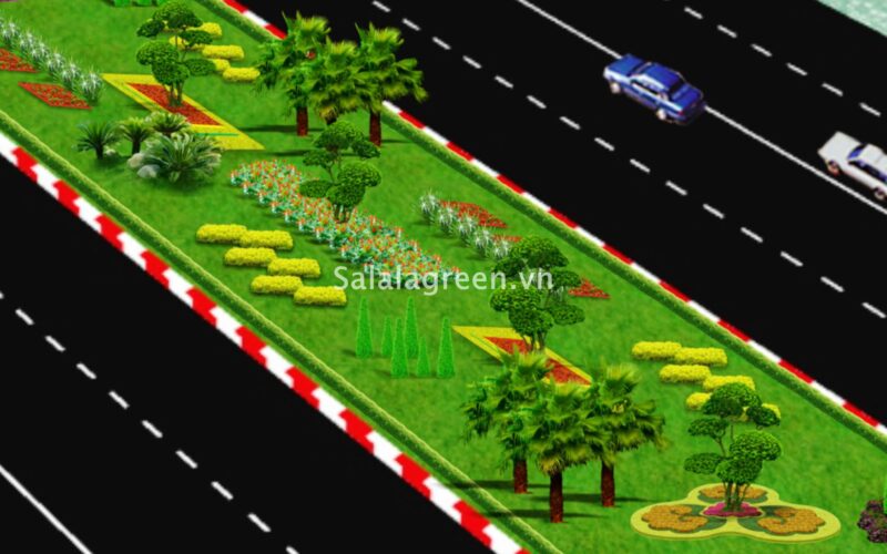 Thiết kế cảnh quan cây xanh đại lộ Ninh Bình
