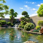 Thiết kế sân vườn hồ cá koi khu vực Bắc Giang