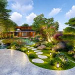 Thiết kế sân vườn tai Hưng Yên