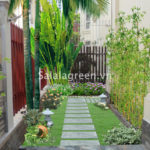 Thiết kế cây xanh sân vườn Biệt thự Làng Việt Kiều Châu Âu